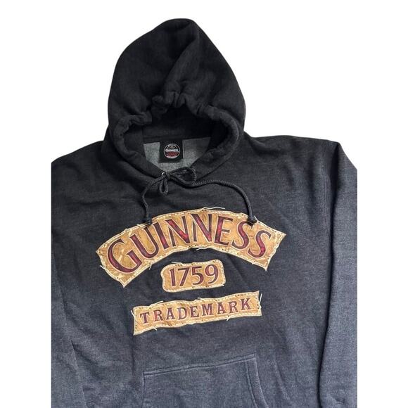 Guinness 1759 Trademark Gray Hoodie Pullover Sweatshirt Men’s XL Unisex - Picture 11 of 16